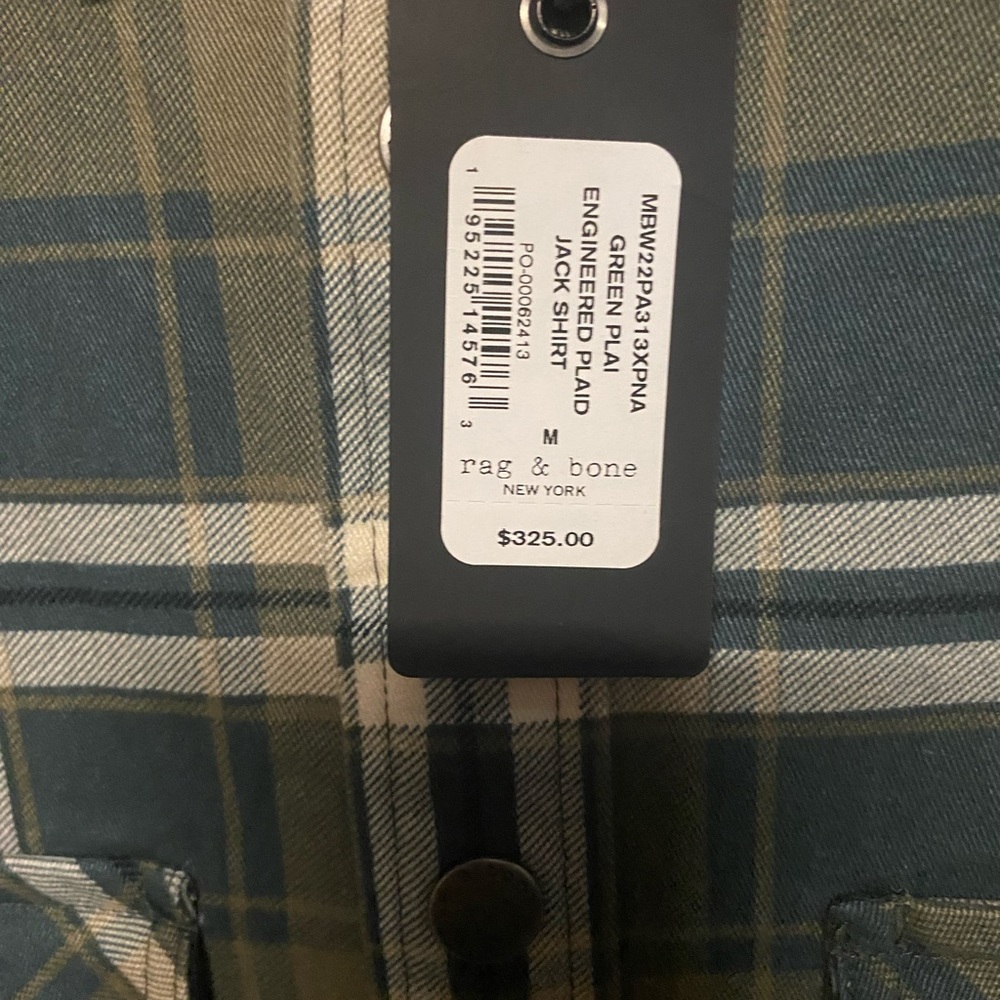 Rag & Bone Men’s Plaid Engineered Jack Snap Flannel Shirt - Picture 6 of 15